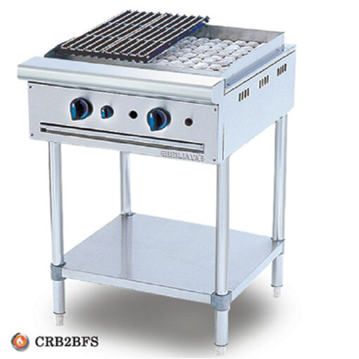 BẾP NƯỚNG THAN NHÂN TẠO 3 HỌNG CÓ KỆ DƯỚI-BERJAYA